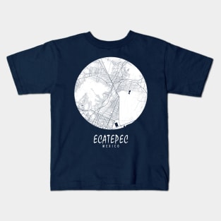 Ecatepec, Mexico City Map - Full Moon Kids T-Shirt